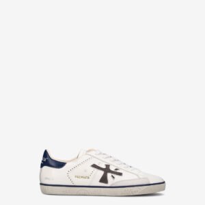 Zapatillas Premiata Steven VAR7503 en blanco para mujer. Sneakers retro-running con suela de goma y logo lateral.